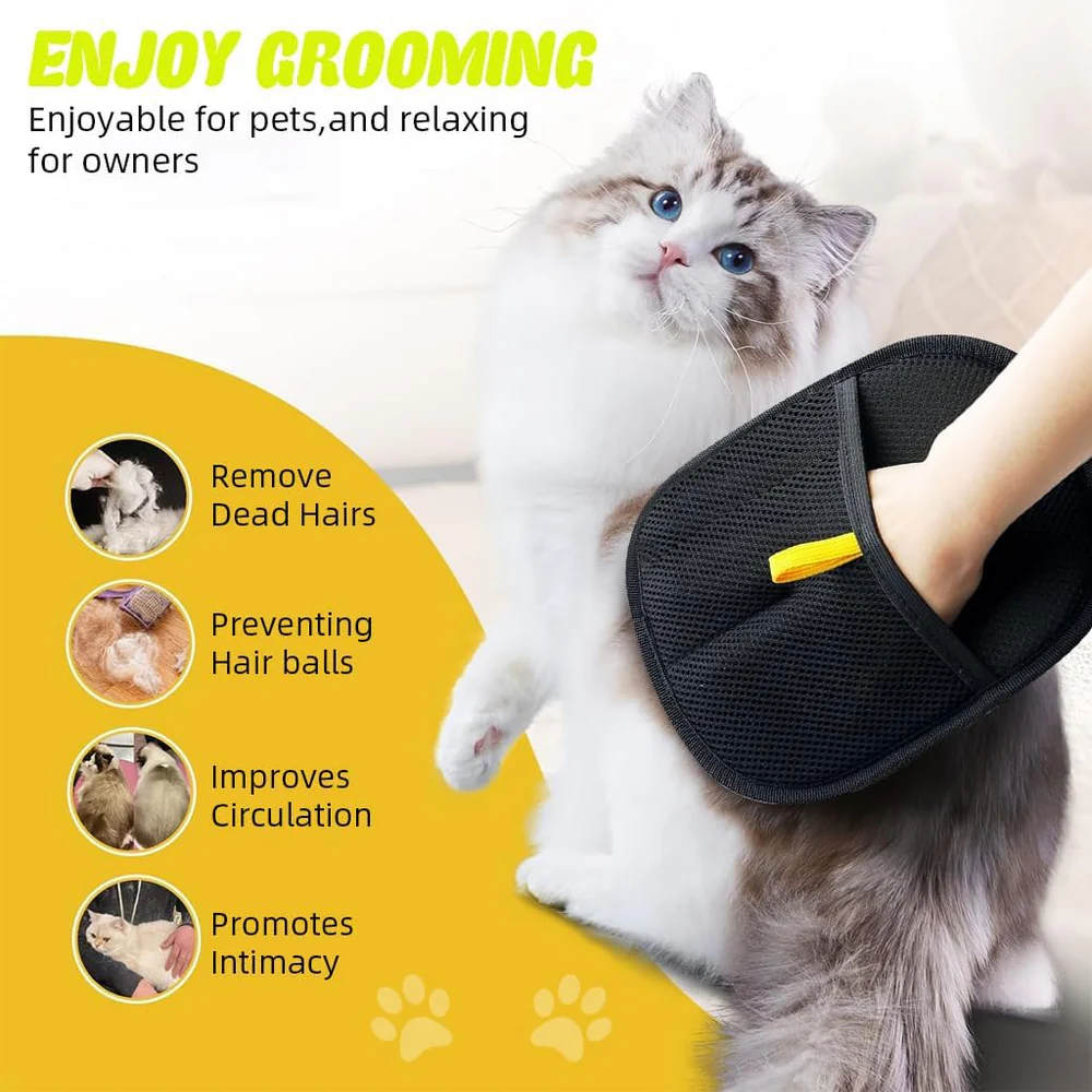 PetWeiler™ Pet Hair Removal Gloves, Static-Enhanced Reusable Grooming Mitt Cleaning Glove - Image 4