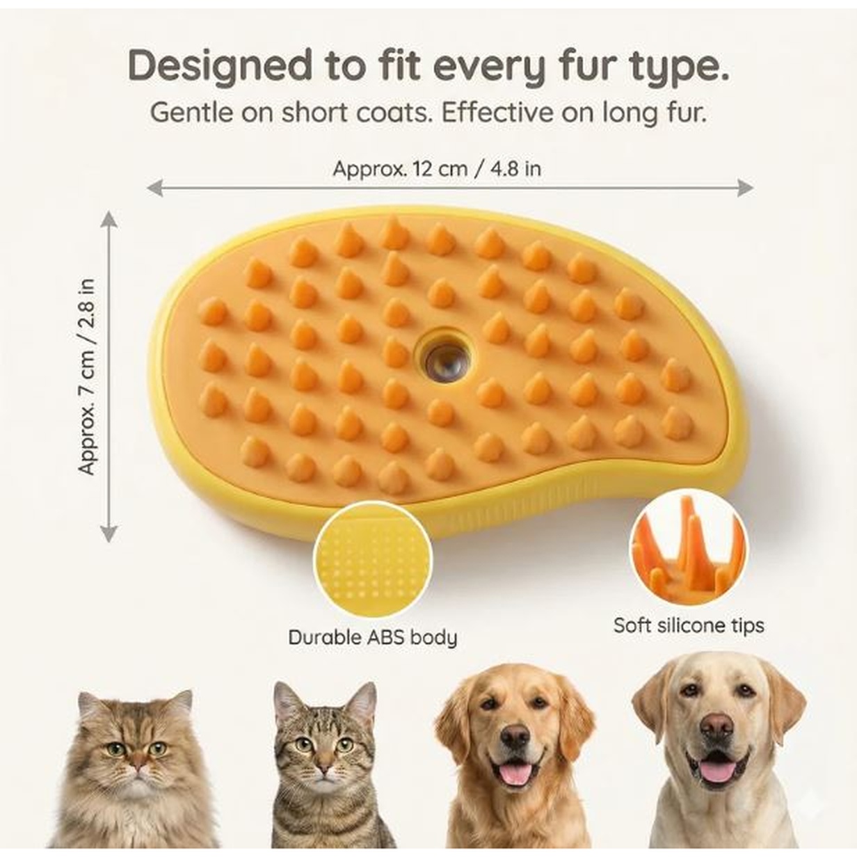 PetWeiler 3-in-1 Steam Pet Grooming Brush for Dogs & Cats – Self-Cleaning Spray Deshedding Comb with Massage & Hair Removal | Rechargeable Pet Grooming Tool - Image 2