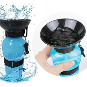 dog hydration bottle with bowl
