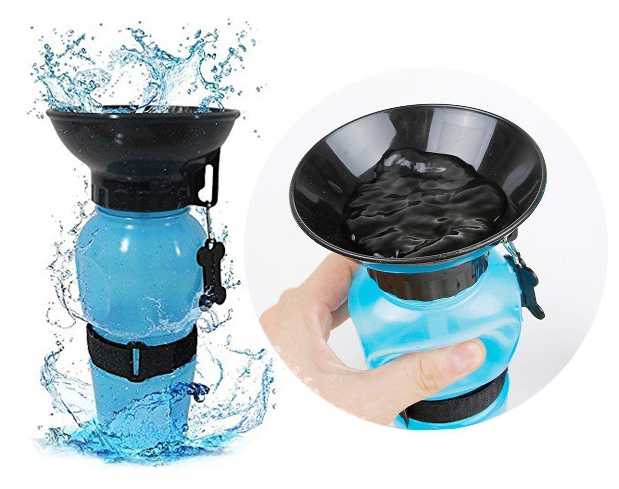 dog hydration bottle with bowl